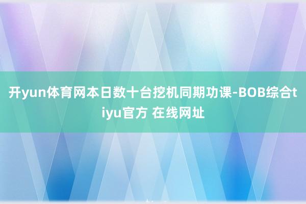 开yun体育网本日数十台挖机同期功课-BOB综合tiyu官方 在线网址
