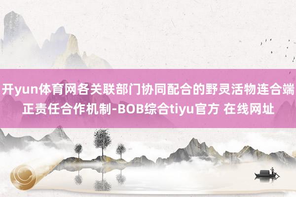 开yun体育网各关联部门协同配合的野灵活物连合端正责任合作机制-BOB综合tiyu官方 在线网址
