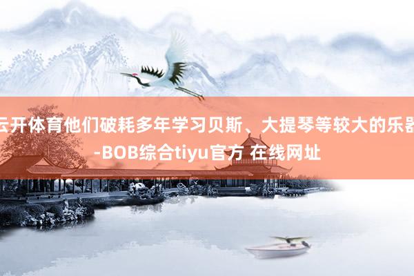 云开体育他们破耗多年学习贝斯、大提琴等较大的乐器-BOB综合tiyu官方 在线网址