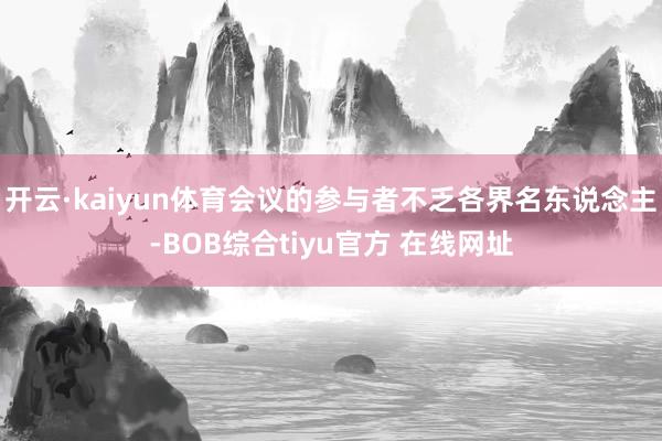 开云·kaiyun体育会议的参与者不乏各界名东说念主-BOB综合tiyu官方 在线网址