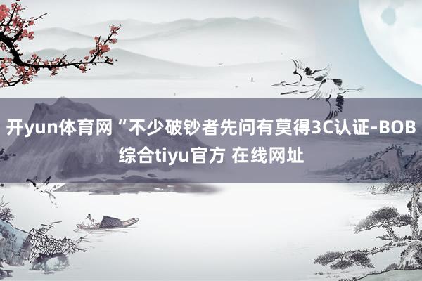 开yun体育网“不少破钞者先问有莫得3C认证-BOB综合tiyu官方 在线网址