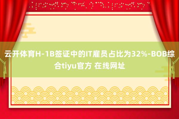 云开体育H-1B签证中的IT雇员占比为32%-BOB综合tiyu官方 在线网址