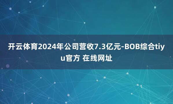 开云体育2024年公司营收7.3亿元-BOB综合tiyu官方 在线网址