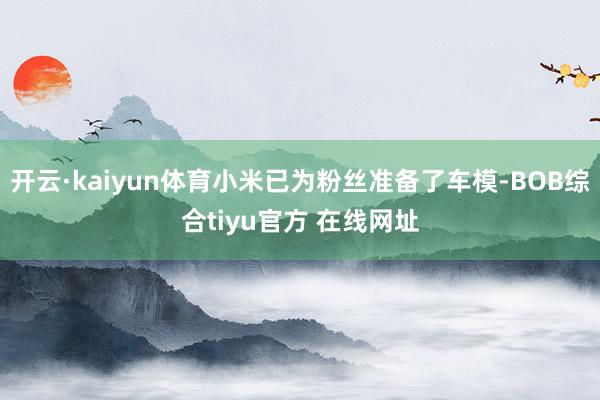 开云·kaiyun体育小米已为粉丝准备了车模-BOB综合tiyu官方 在线网址